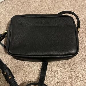 Black Leather Crossbody Bag
